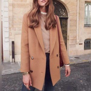 Sezane James Coat - Size 38 in Camel